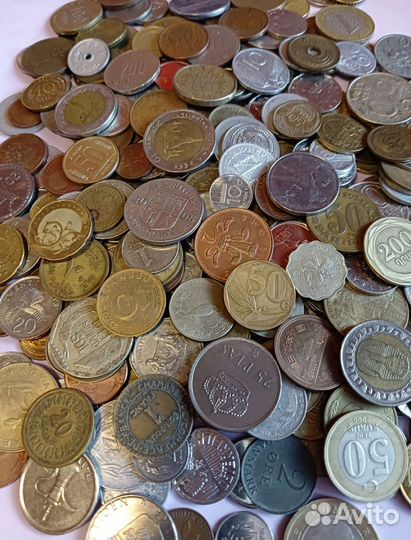 Зарубежные монеты на вес. 1 кг