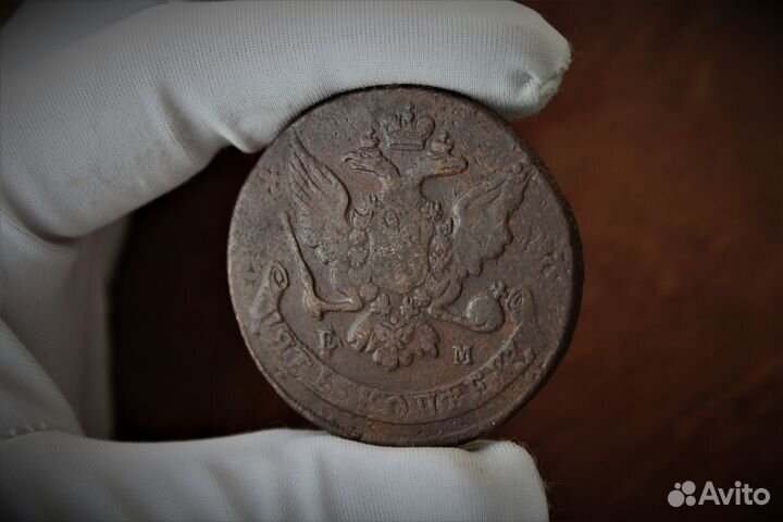 5 Копеек 1764 перечекан в Твери