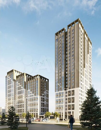 2-к. квартира, 43,7 м², 5/25 эт.