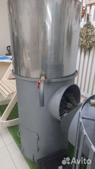 Печь для бани с баком