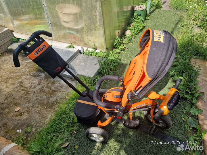 Велосипед Коляска с ручкой Super Formula