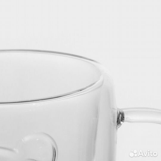 2 шт. Кружка стеклянная с двойными стенками 'Панда