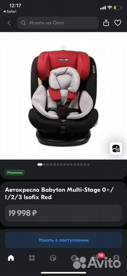 Автокресло isofix babyton 1,2,3