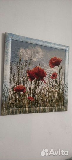 Картина Маки гобелен большая
