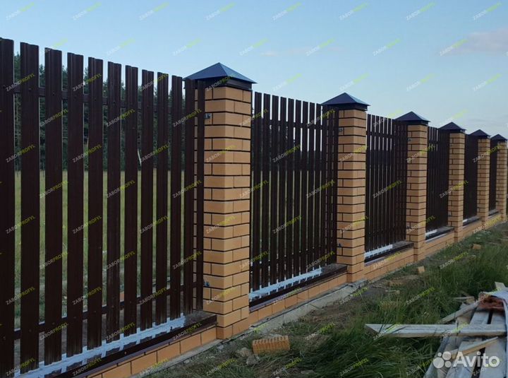 Забор под ключ из профлиста на заказ