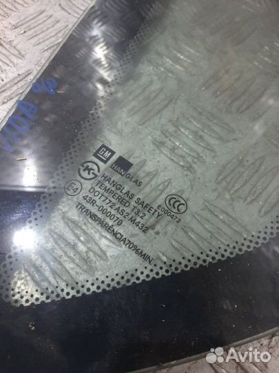 Стекло кузовное заднее левое Zaz Vida SQR477F 2012