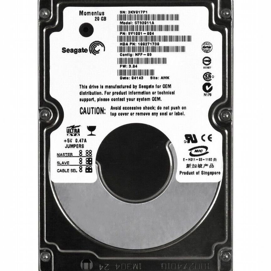 [ST92011A] Жесткий Диск Seagate 20gb Ide 2,5" St92011a