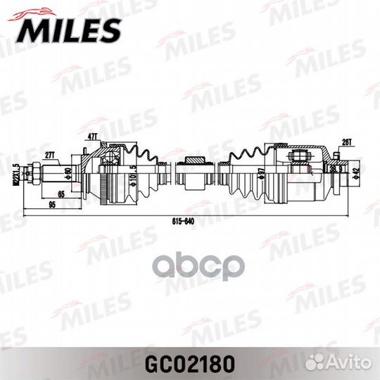 Привод в сборе hyundai sonata EF 04- (тагаз) 2