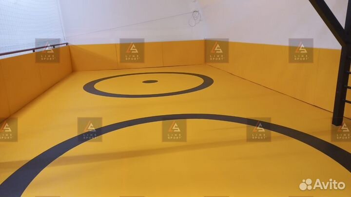 Борцовский ковер 10х10 двухцветный люверсы