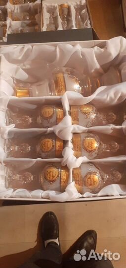 Стаканы квадро с блюдцами,оригинал богемия