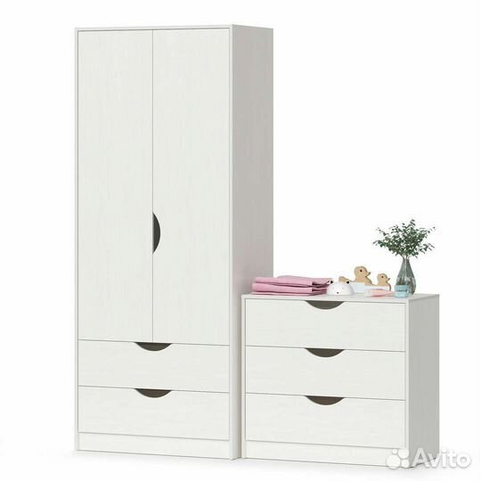 Кровать, шкаф, комод Уна, детская мебель