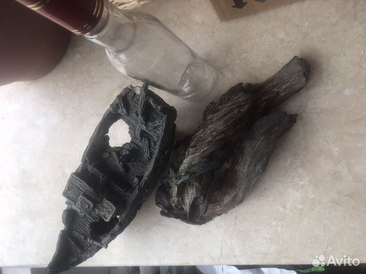 Корабль в аквариум коряга компрессор