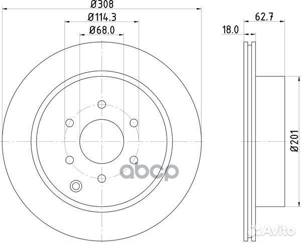Диск тормозной зад ND2032K nisshinbo