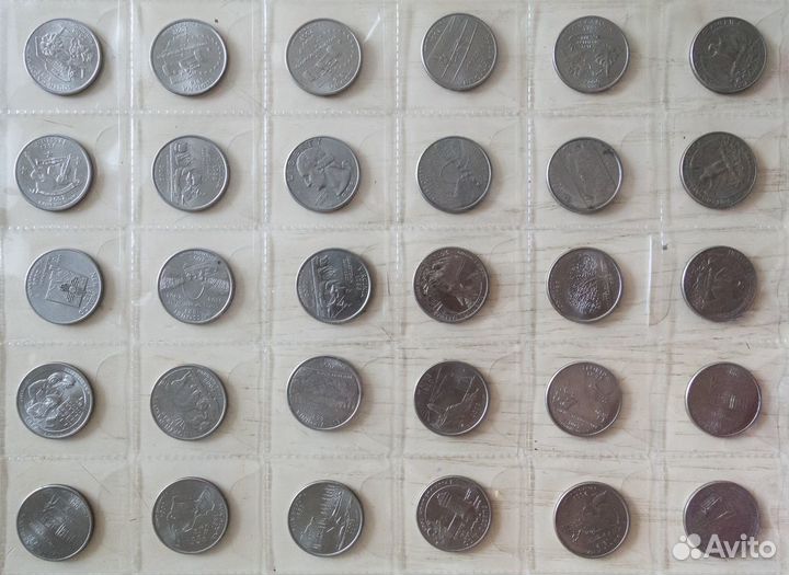 25 центов США, квотеры 112 шт. (штаты/нацпарки+)