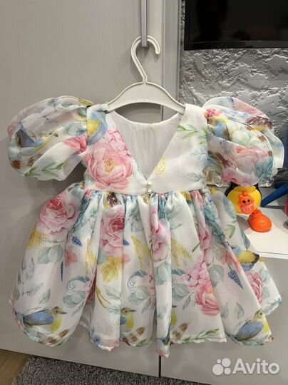 Платье для новорожденной девочки 80