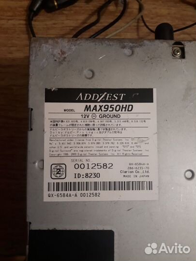 Магнитола Addzest (Clarion) MAX950HD