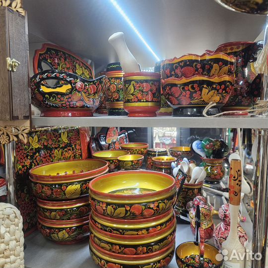 Бейсбольная бита деревянная хохлома