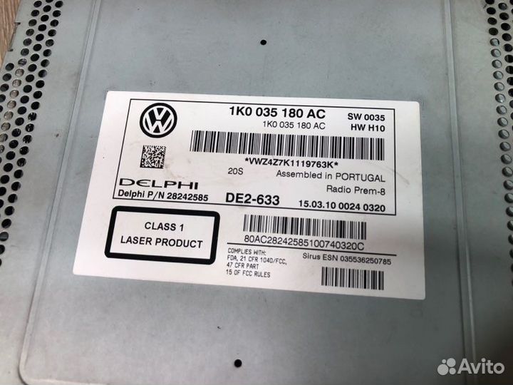 Магнитола Volkswagen Passat Cc 3.6 BLV бензин 2009