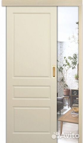 Раздвижная дверь эмаль VFD Честер глухая Ivory сло