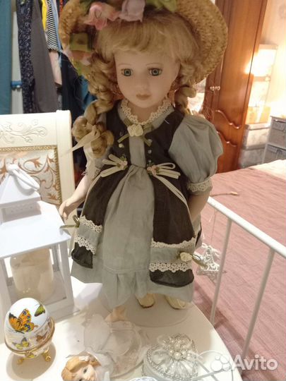 Ангел,кукла фарфоровая. Композиция Прованс