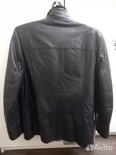 Дубленка мужская синяя