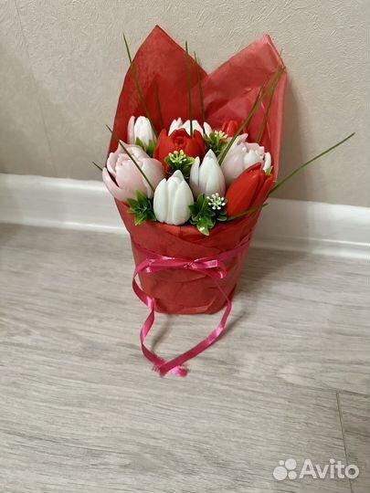 Букет тюльпанов из мыла