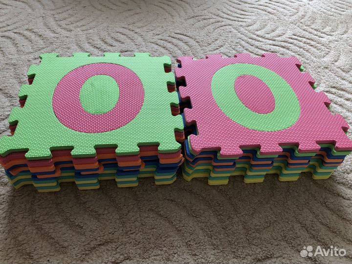 Детский коврик пазл 2 комплекта