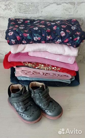 Вещи пакетом на девочку 80 86 осень