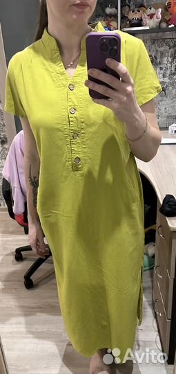 Платье бохо льняное