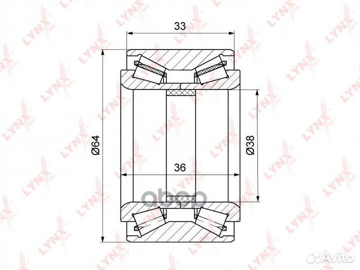 Комплект подшипника ступицы колеса зад лев