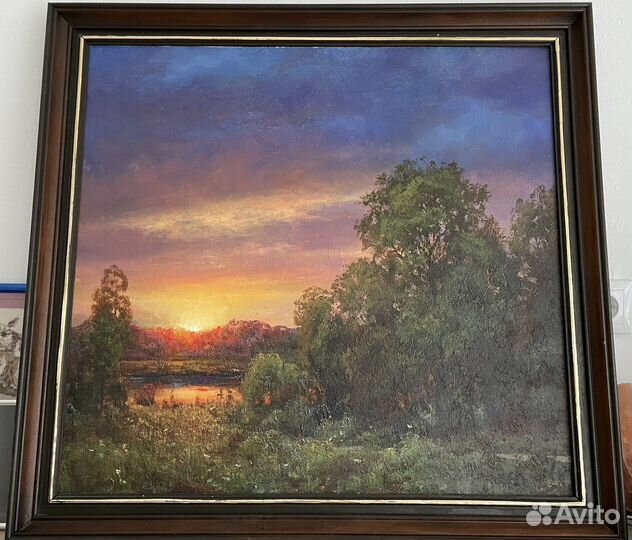 Картина маслом лесной пейзаж