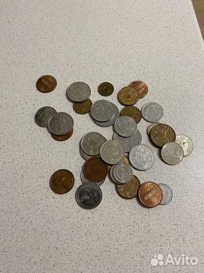Набор монет биметалл и иностранная ходячка