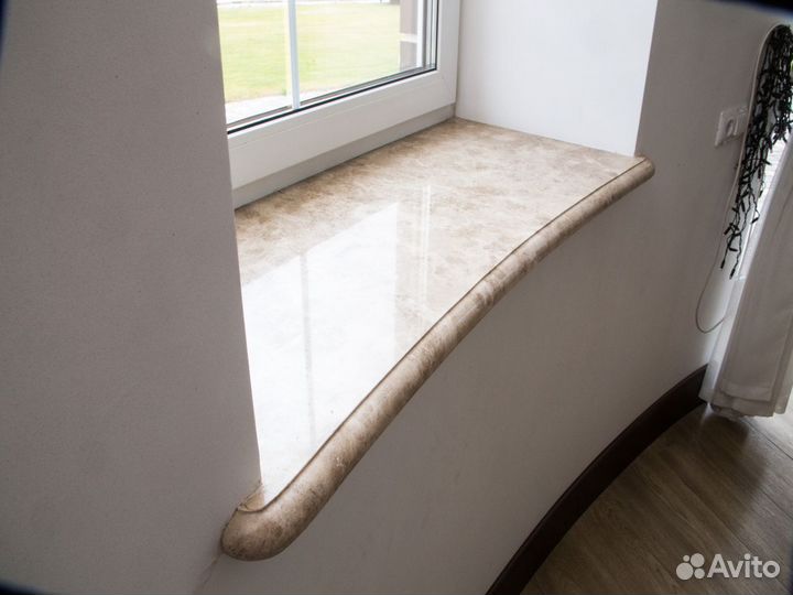 Подоконники акриловые, из кварцевого агломерата