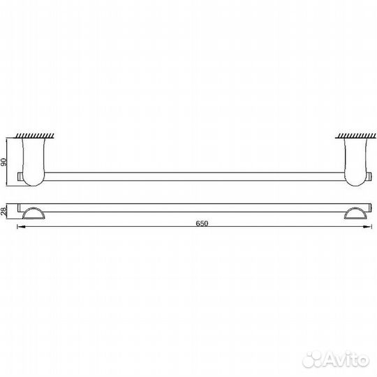 Полотенцедержатель Rush Luson LU16531A Хром