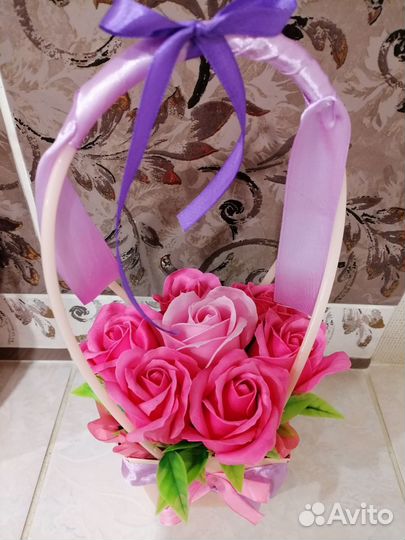 Букеты из мыльных роз