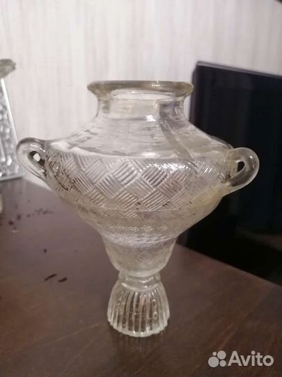 Лот лампадка и пузырёк стекло 19 век