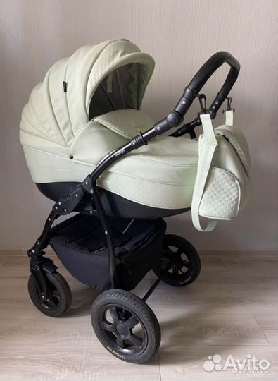 Коляска 2 в 1 Indigo эко кожа