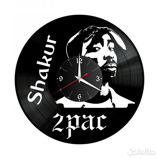 Часы настенные 2pac из винила, №R2