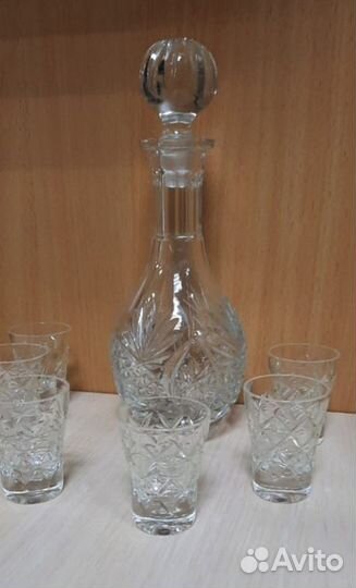 Хрустальный Графин с рюмками