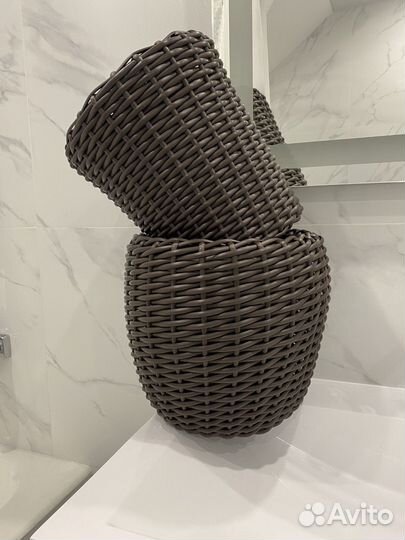 Кашпо из ротанга