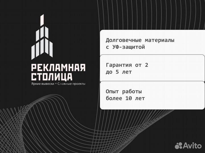 Объемные световые буквы, светодиодная вывеска