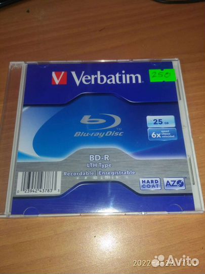 Диск Verbatim BD-R 6x 25 GB