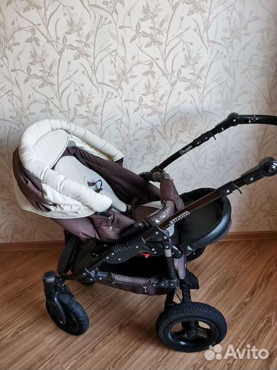 Коляска с люлькой 2 в 1 Шоколад