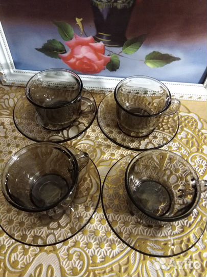 Кофейный сервиз, французское стекло