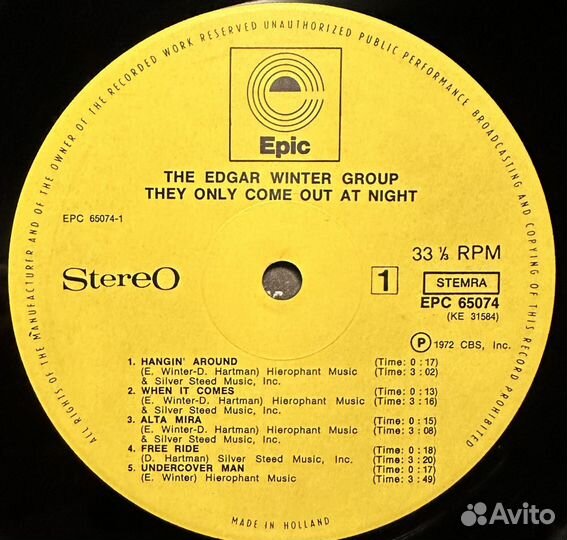 The Edgar Winter Group – They Only Come Out AT Ni
