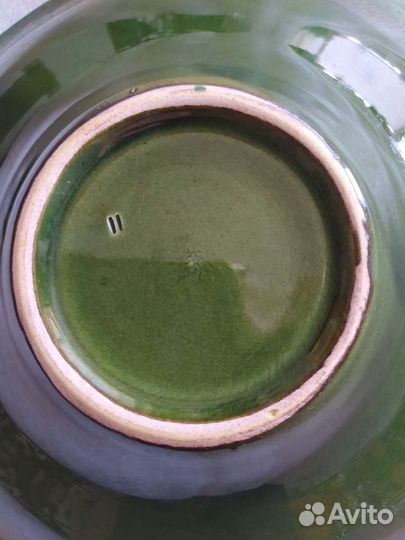 Тарелка салатник керамика обливная СССР