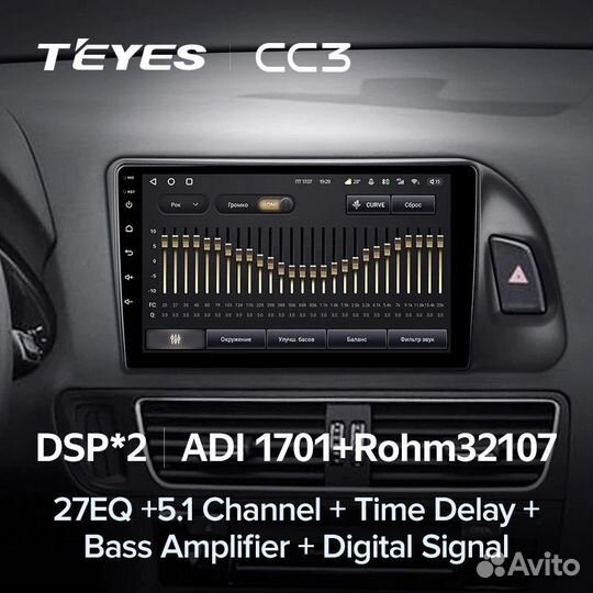 Штатная магнитола Teyes CC3 4/64 Audi Q5 8R (2008