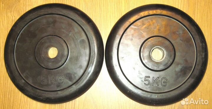 Блины для штанги и гантелей 5 кг 25 мм