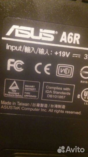 Детали И запчасти ноутбука Asus A6R