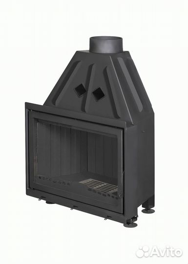 Камин Экокамин Альфа 800 B черный шамот